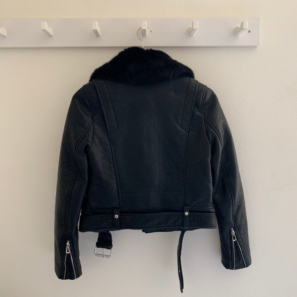 Zara Faux Leather Biker Jacket - image 2